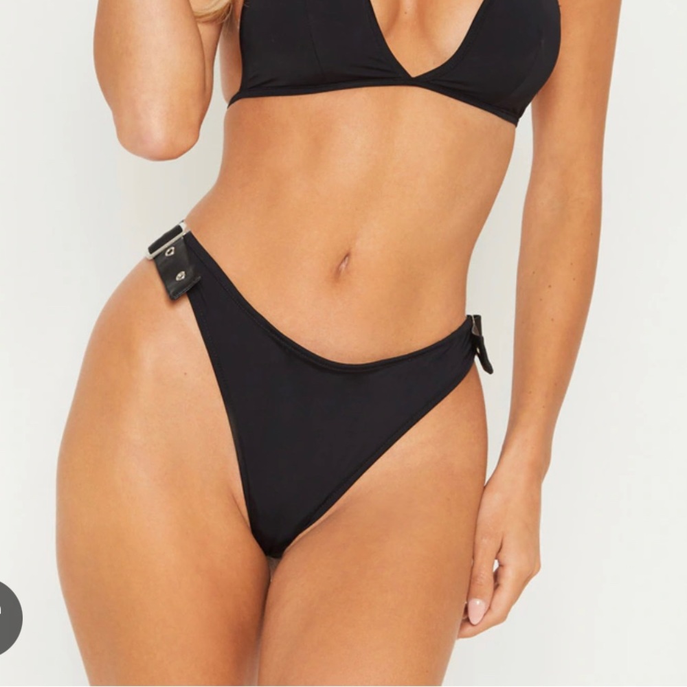 Pretty little thing buckle strap bikini bottom